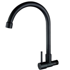 GRIFO DE PARED ECOSLIM  FRIO EN COLOR NEGRO FOSCO