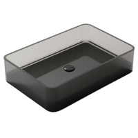 LAVABO QUELONE FH-A30T 600*400*150MM DE APOYO COLOR BLACK