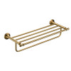 ESTANTE TOALLA DOBLE DORADO CEPILLADO CLASICA