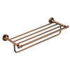 ESTANTE TOALLA DOBLE ROSE GOLD CLASICA