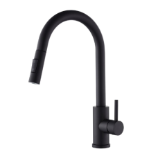 GRIFO SIENA MONO PULL OUT BRATTI NEGRO MATTE 