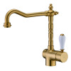 GRIFO MONO DE COCINA CLASSIC DORADO CEPILLADO