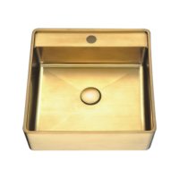 CUBA EM INOX 41*41*14cm gold