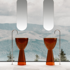 LAVABO PEDESTAL ALBUME FH-Z361T 450*450/900 BROWN