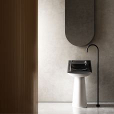LAVABO PEDESTAL ALBUME 500*500*900 COLOR BLANCO MATE