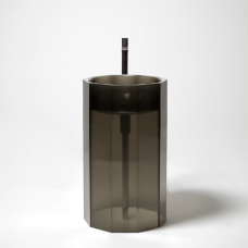 LAVABO PEDESTAL VITREO 500*500*900 COLOR NEGRO 
