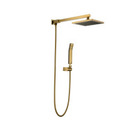DUCHA CON DESVIADOR DORADO CEPILLADO THAMES