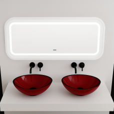 ESPEJO SMART EN SOLID SURFACE 1200*500*120MM EN COLOR BLANCO MATTE