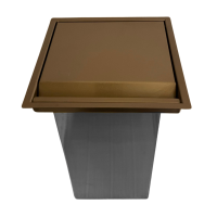 BASURERO QUADRATTA FH 30CM ROSE GOLD