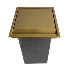 BASURERO QUADRATTA FH 30CM GOLD [FH T300-G]