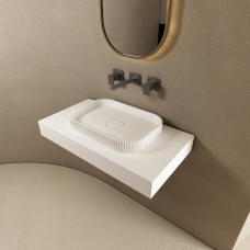 LAVABO RAVENA CON 500*350*60MM COLOR BLANCO MATTE 