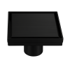 Desagüe de Piso Dawn 13x13 cm en Acero Inoxidable – Acabado Negro Grisáceo -  LVA050504NMBS 