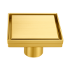 Desagüe de Piso Dawn 10x10 cm en Acero Inoxidable – Acabado Gold  - YH022G