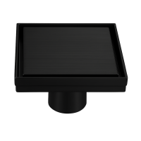 Desagüe de Piso Dawn 15x15 cm en Acero Inoxidable – Acabado Negro Grisáceo -  LVO150150-GN4NBGS