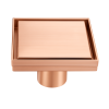 Desagüe de Piso Dawn 10x10 cm en Acero Inoxidable – Acabado Rose Gold - YH022RG