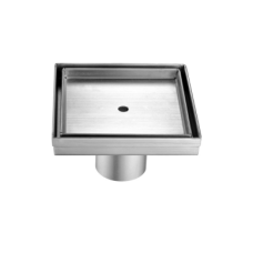 Desagüe de Piso Dawn 10x10 cm en Acero Inoxidable – Acabado Acero Cepillado –  Reversible - LCO100100