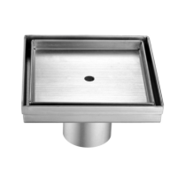 Desagüe de Piso Dawn 15x15 cm en Acero Inoxidable – Acabado Acero Satinado –  Reversible - lco150150