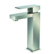 GRIFO MONO MEDIO THAMES ACERO CEPILLADO