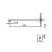 BRAZO DE PARED P/DUCHA CUADRADO 410MM BN [50040050409-BN]