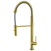 GRIFO GOURMET SLIM MONO DE COCINA DORADO CEPILLADO CARL
