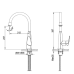 GRIFO COCINA BUNGEE CROMADO