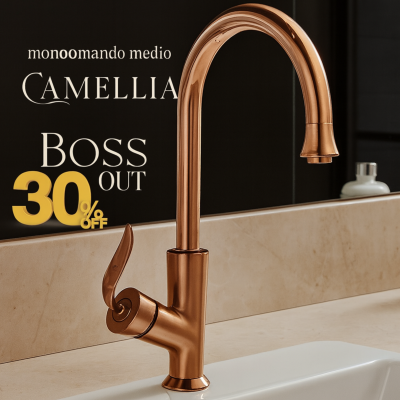 GRIFO MONO MEDIA CAMELLIA ROSE GOLD