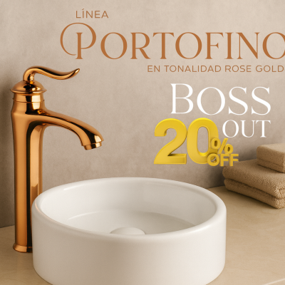 GRIFO MONO PORTOFINO ALTO ROSE GOLD