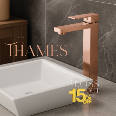 GRIFO MONO ALTO THAMES ROSE GOLD