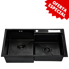FREGADERO COCINA INOX NEGRO HMR8043NMBG 800*430*240MM