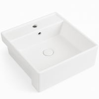 LAVABO SEMI ENCAIXE  ART BASIN 410*410*150MM COLOR GLOSSY WHITE