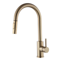 GRIFO SIENA MONO COCINA PULL OUT BRATTI DORADO CEPILLADO 