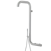 DUCHA ARBOREA EN INOX 316 DE PARED ESCOBADO