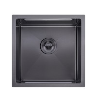 BACHA EN INOX  44*44*22CM COLOR NEGRO PLUS