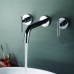 GRIFO MEZCLADOR YORK DE PARED EN COLOR CROMADA 