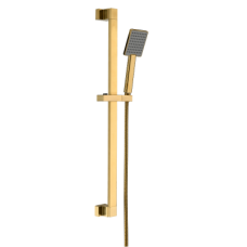 BARRA DESLIZANTE COM DUCHA DE MÃO EM COR DOURADO ESCOVADO